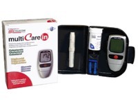Multicare IN Vércukormérő koleszterinszintmérő trigliceridszintmérő szett (5 db-os tesztcsíkokkal)