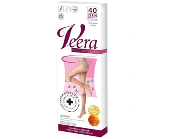 Image of Veera Kompressziós Térdharisnya - 40 Den - Testszín