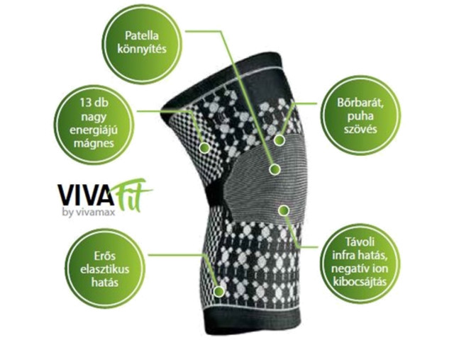 Image of Vivafit Mágneses Térdszorító Turmalinnal