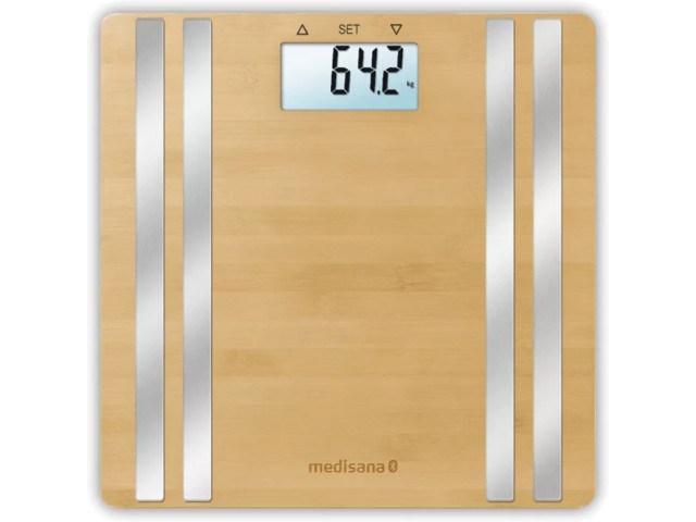 Image of Medisana BS 550 Connect bambusz testösszetétel-elemző mérleg (világos) ÚJ!